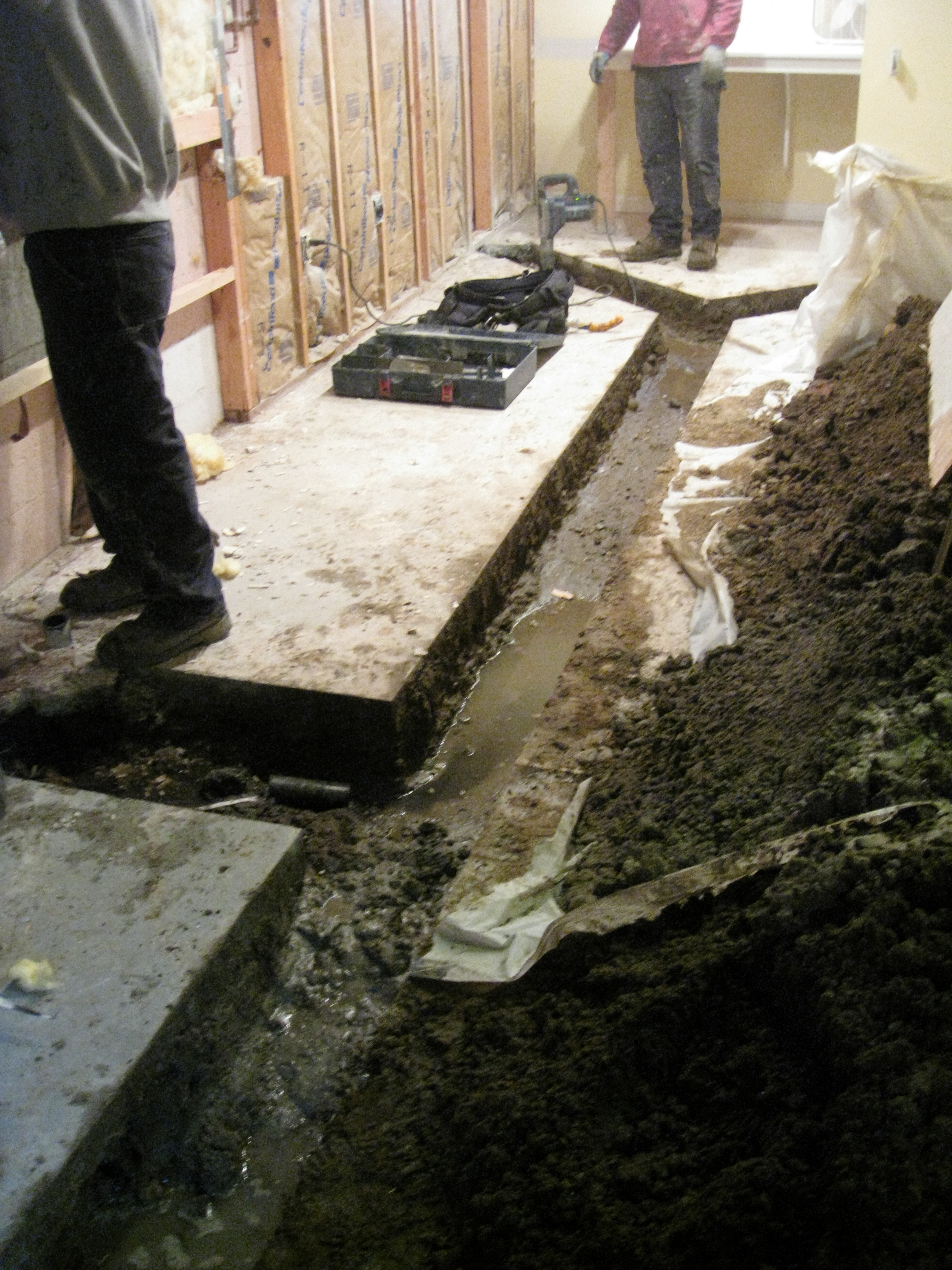 trenches in basement 001 - katemartindesign.com